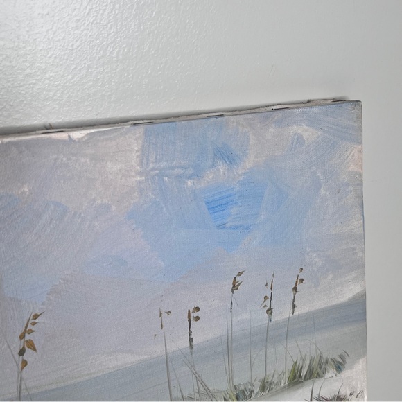 Vintage Original Beachscape by Artist John Szekes 20 x 16 Unsigned Incomplete - Picture 6 of 11